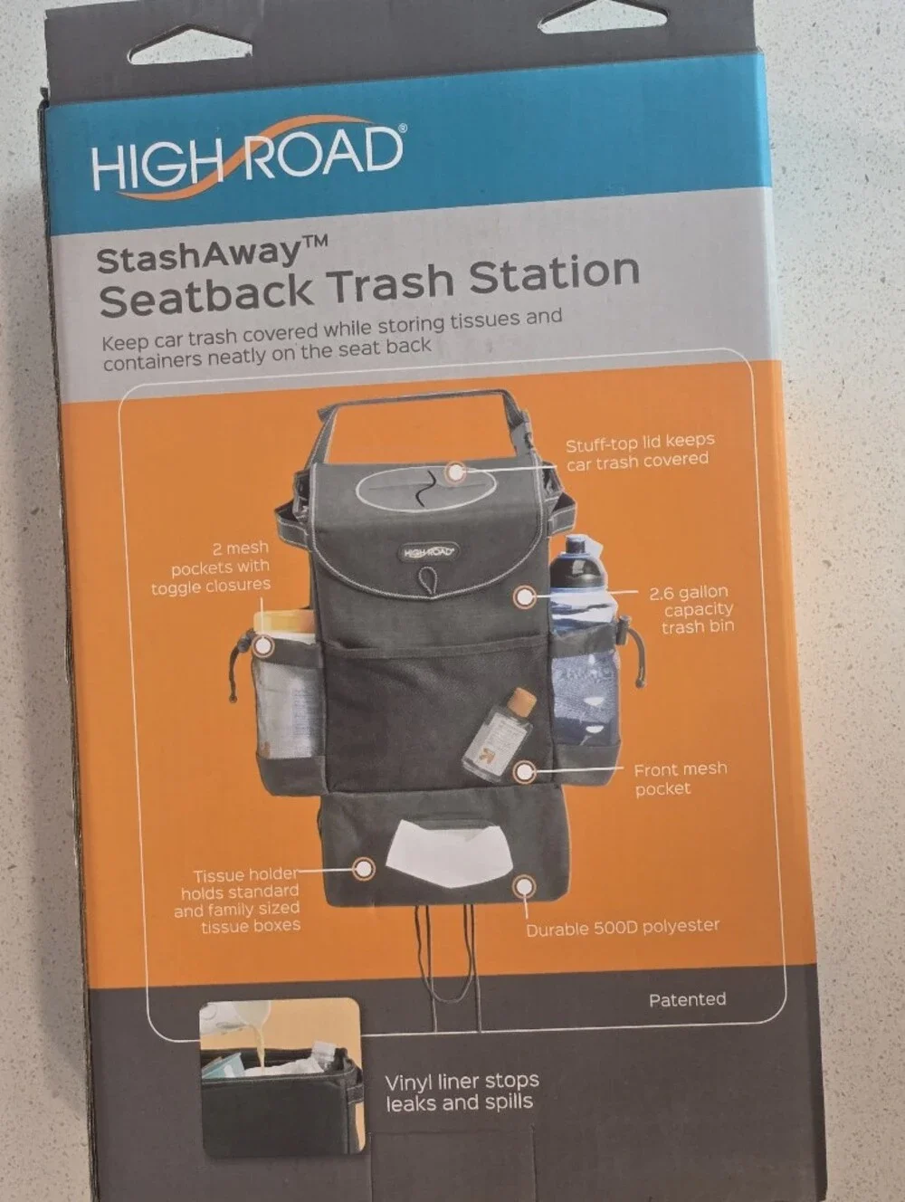 High Road StashAway Seatback Trash Station Car Organizer